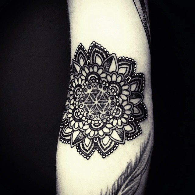 Mandala Tattoo Antecubital Space created by Jack Bishop of Ink Bishop 3 Cole Green Lane Welwyn Garden City